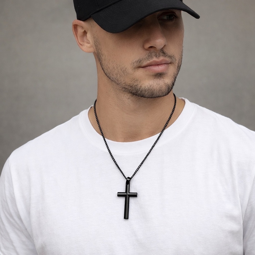 Brand New!! Cross pendant with sweater chain